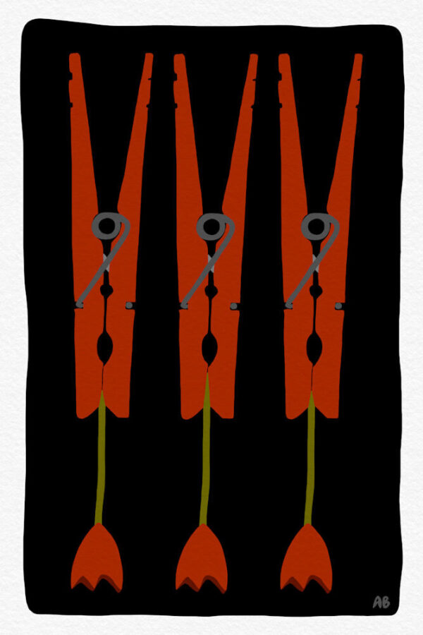 Trio of Pinned Flowers
