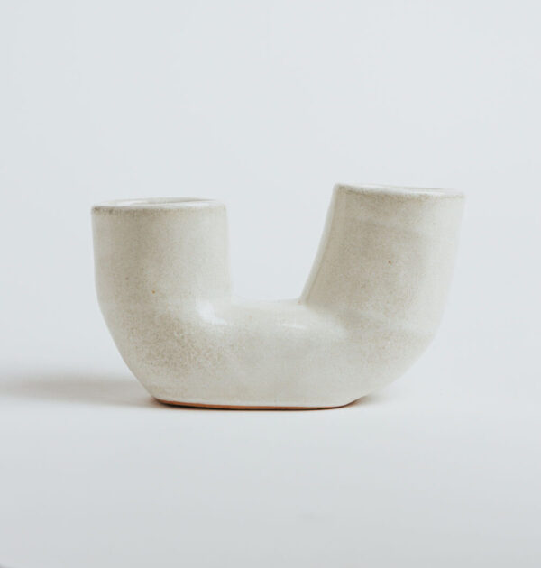 White U Vase