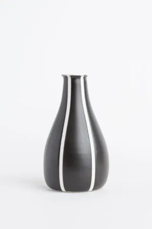 Black & White Striped Vase