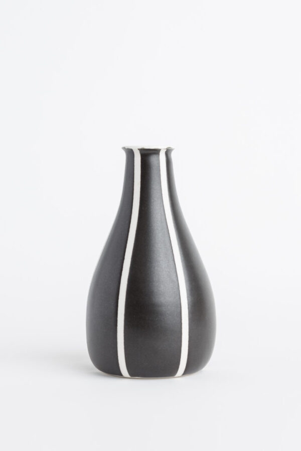 Black & White Striped Vase