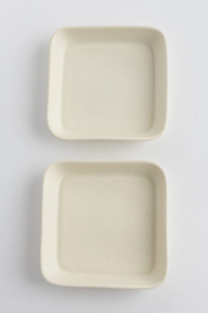 Rainforest Square Plate White #1