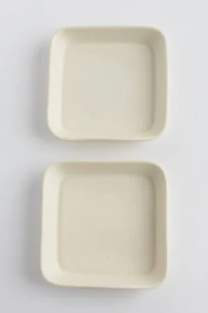 Rainforest Square Plate White #1