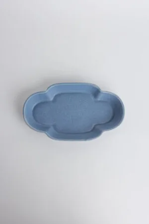 Rainforest Flower Salad Plate (Blue)