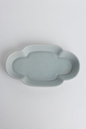 Rainforest Flower Salad Plate (Light Blue #1)