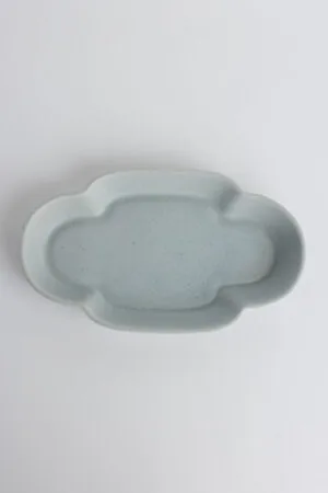 Rainforest Flower Salad Plate (Light Blue #1)