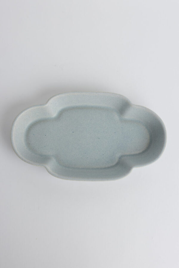 Rainforest Flower Salad Plate (Light Blue #1)