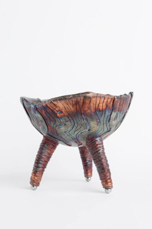 Raku 3 Legged Bowl