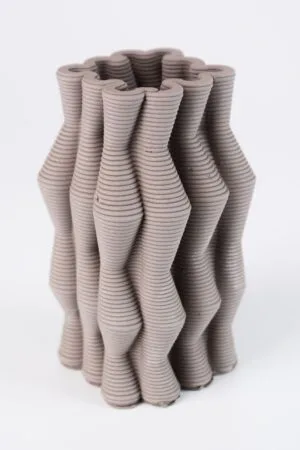 Black Facet Vase